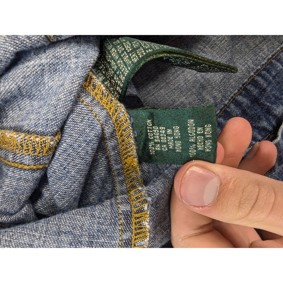 Lauren Ralph Lauren Jean Jacket Womens Medium Wash Zip Front Pockets L - Picture 14 of 14